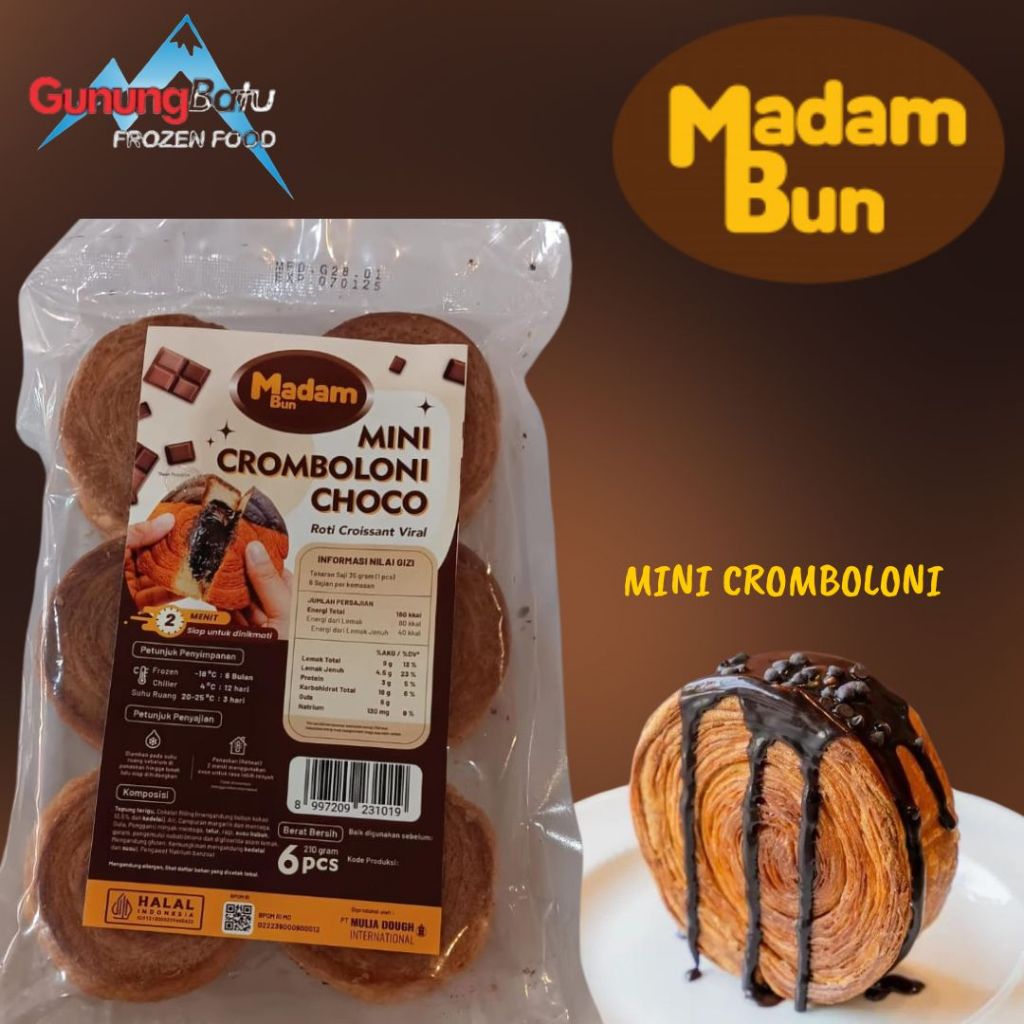 

CROMBOLONI CHOCO MINI MADAM BUN ISI 6PCS