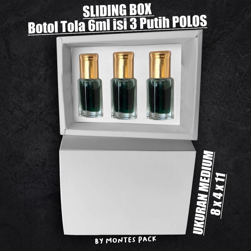 

Box Sliding untuk tola 6ml | Isi 3 botol Tola 6ml POLOSAN