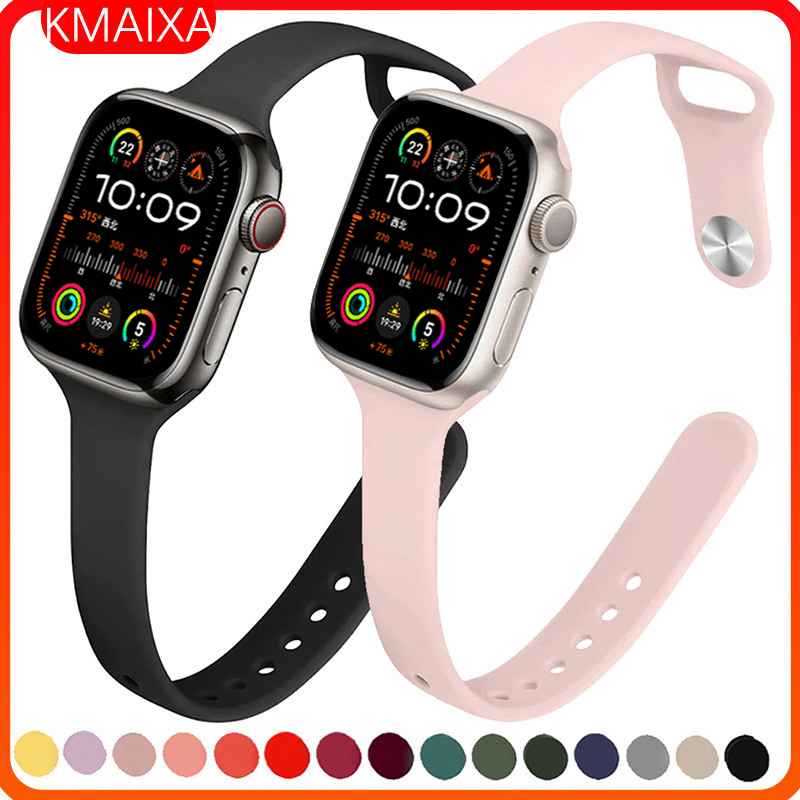 Slim Runbber Band Strap for Apple Watch Strap IWatch Ultra 3 2 Series 
 11 10 9 8 7 6 SE 3 2 1 49mm 