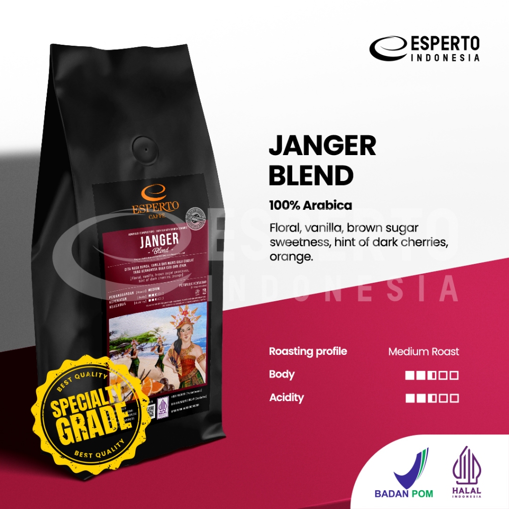 

ESPERTO CAFFE SPECIALITY GRADE JANGER BLEND 6 KG - KOPI BIJI - COFFEE BEANS