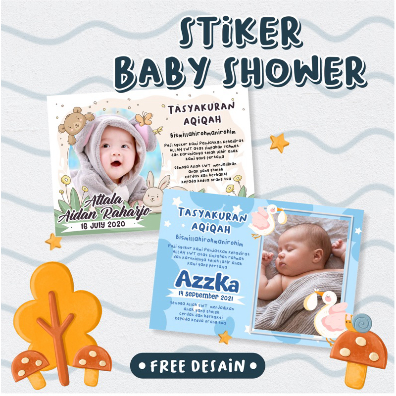 

STIKER BABY SHOWER/TASYAKURAN AQIQAH/STIKER BAYI BERBAGAI ACARA