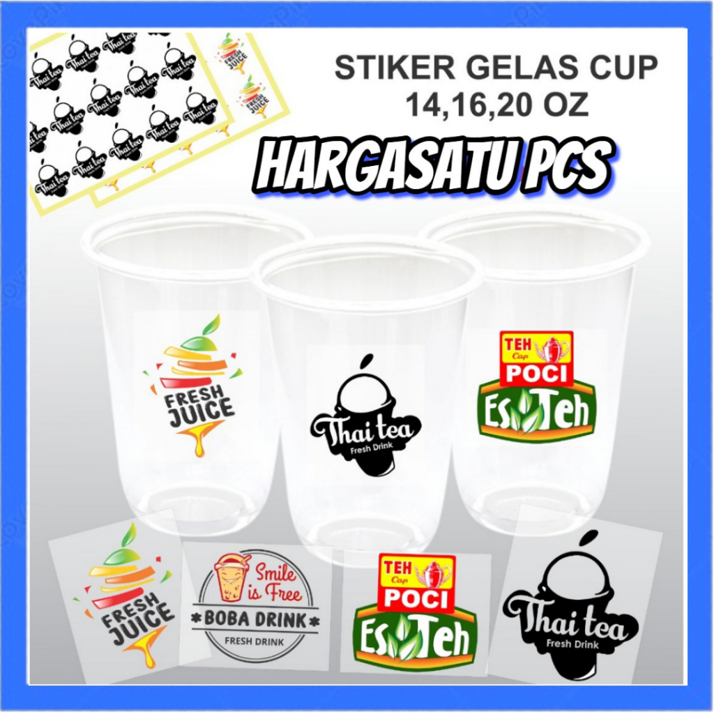 

Stiker Label Minuman Boba Thai Tea Stiker Label Minuman Cup Plastik Isi 48 Pcs Stiker Kemasan