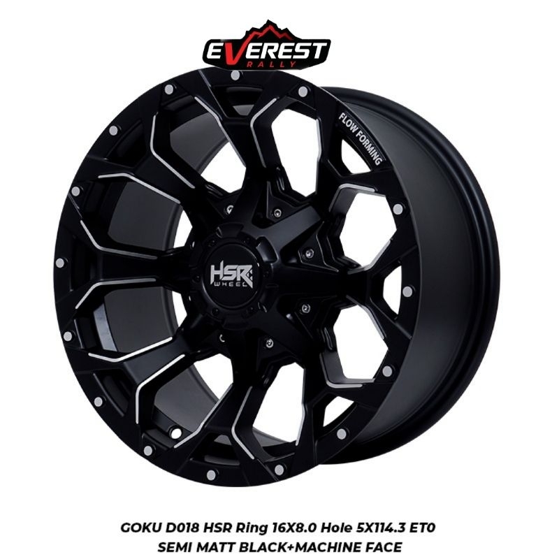 Velg Hsr Goku r16x8 hole 5x114,3 et0 For:Terios.rush.innova dll.