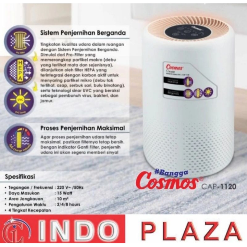 AIR PURIFIER WITH HEPA + UVC COSMOS CAP-1120