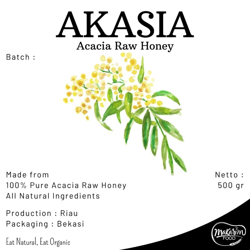 

Madu Murni Asli Makarim Food 500gr Akasia Riau 100% Pure Raw Honey