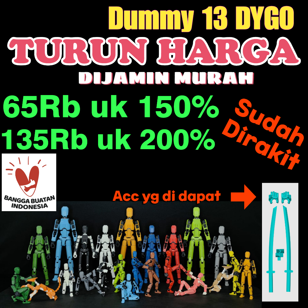 Titan Dummy 13 Articulated action figure, dygo filament, uk Basic  150% dan 200%