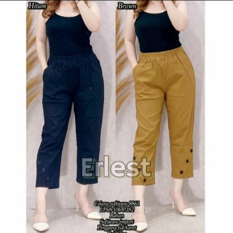 Celana panjang Wanita Mevin Pants Celana Wanita Model Terbaru Twill street Import combe