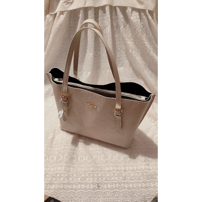 Tas TOTE BAG Fashion Signature - Putih BW