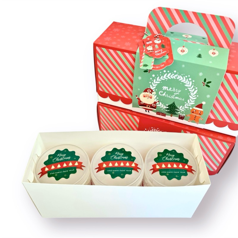 

RB 5 Set Box Tenteng 27.5x9.5x13 cm Natal Chiara 3 Toples 600/800 ml Box Kue Kering Natal Christmas