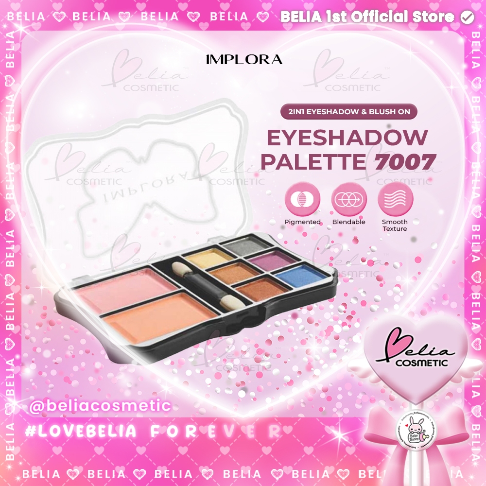 ❤ BELIA ❤ IMPLORA Eyeshadow Palette 7007 | Blush On Highlighter Waterproof Easy to Blend | No Fall O