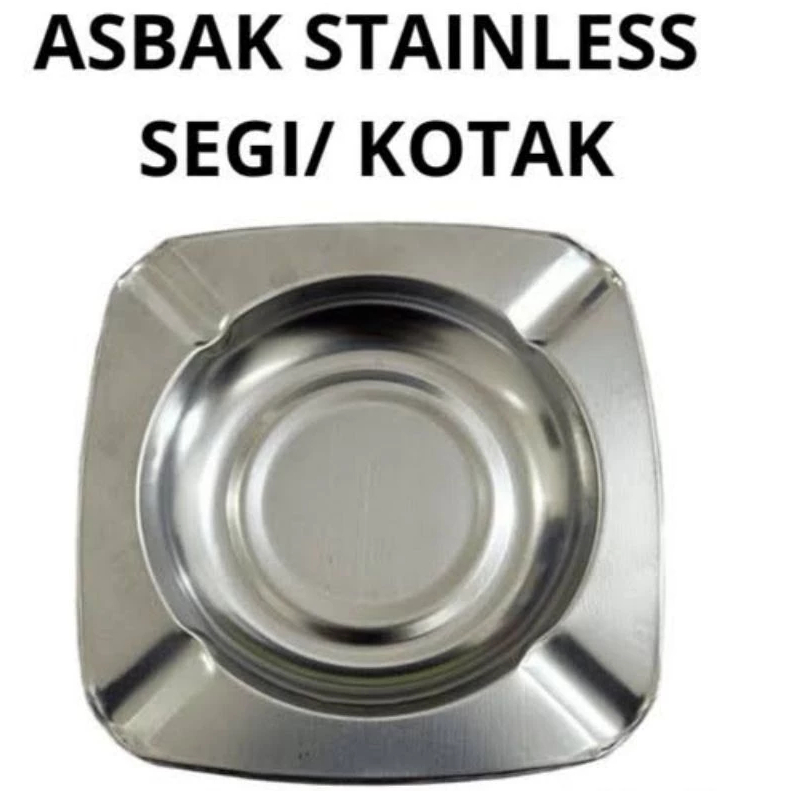 Asbak Rokok Stainless Asbak Kotak Asbak Rokok 11 cm