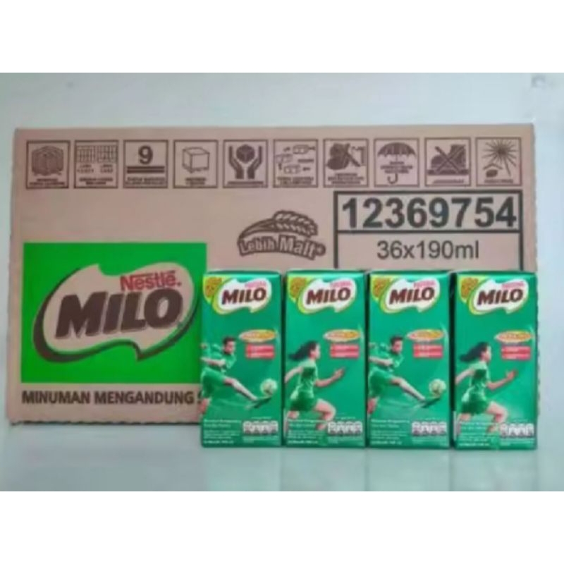 

Milo UHT Cokelat 180ml × 36pcs