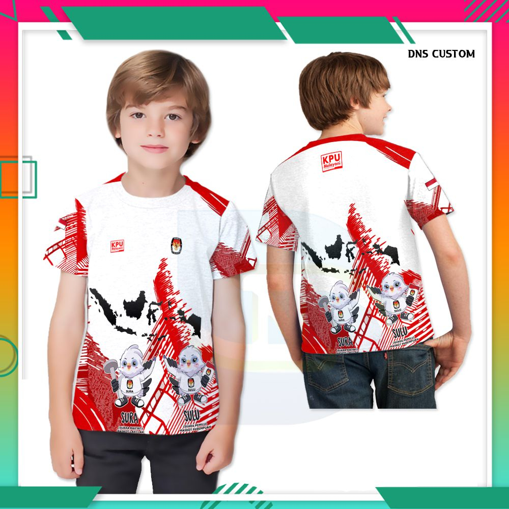 Baju Kaos T-shirt Anak PPS Pemilu 2024 Lengan Pendek / Panjang || Baju PPS Pemilu Terbaru Custom New