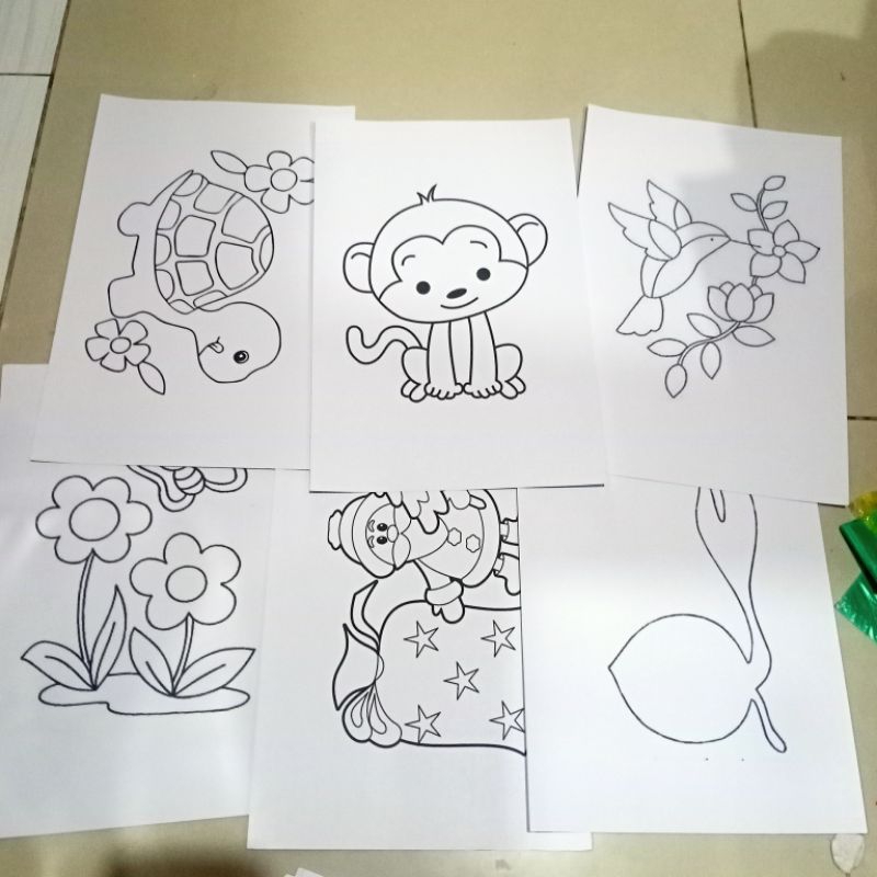 

Gambar untuk kolase biji-origami atau untuk mewarnai