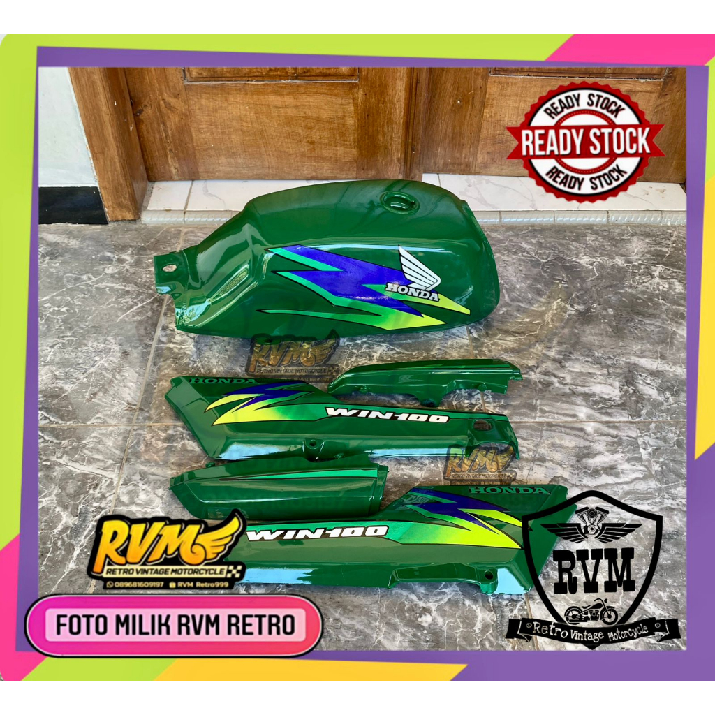 BODY SET HONDA WIN SET TANGKI WIN 100  HIJAU TANGKI HONDA WIN 100 HIJAU