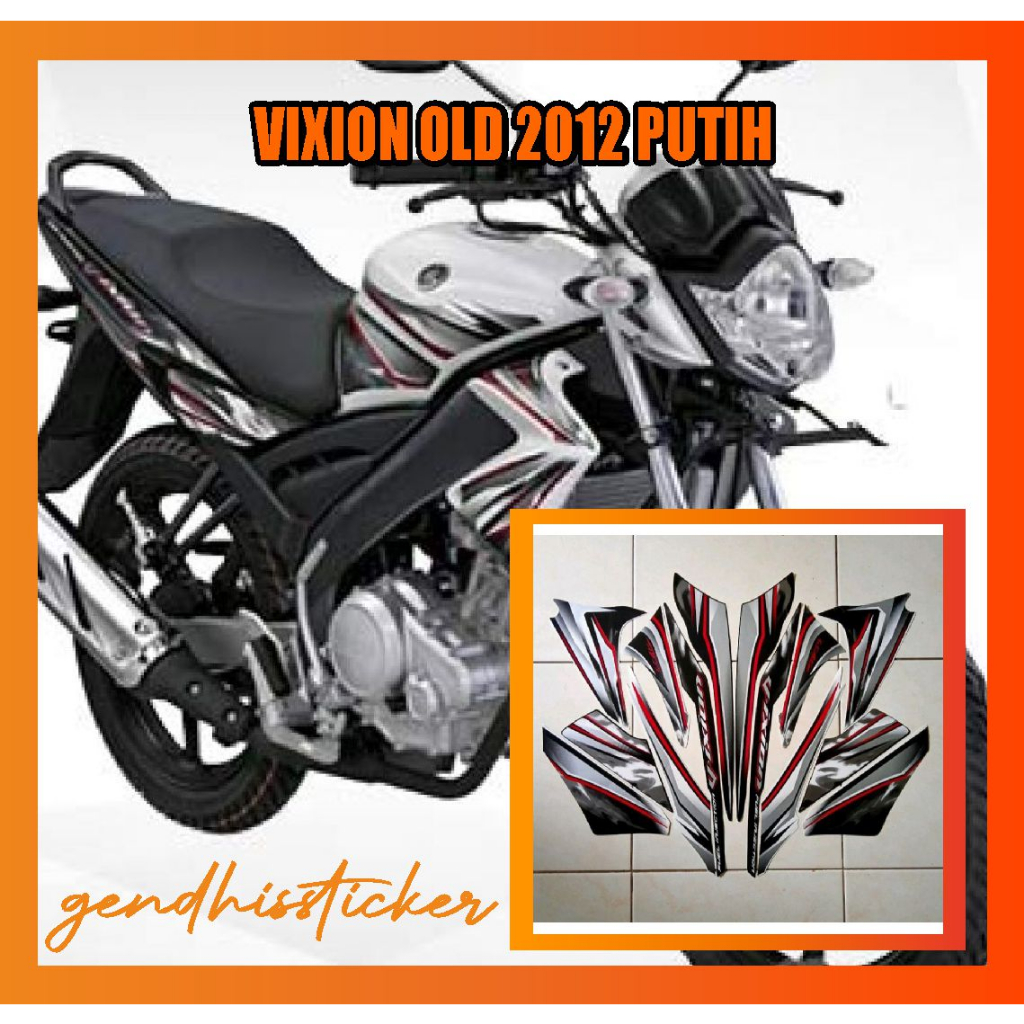 striping motor vixion old 2012 putih