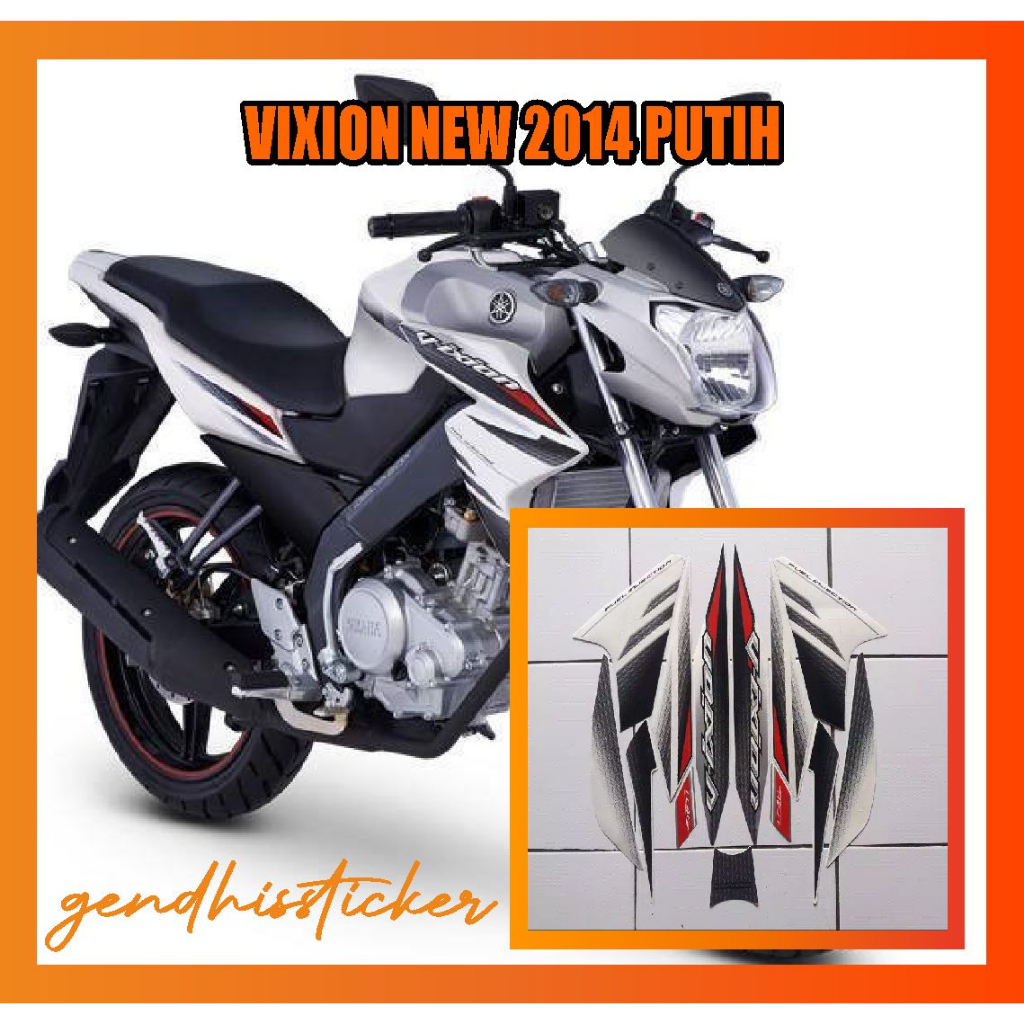 striping motor vixion new 2014 putih