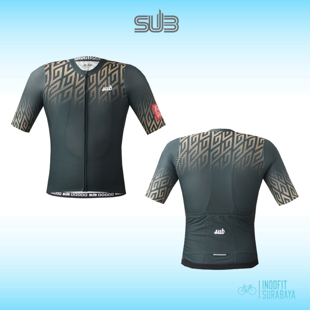 Sub Jersey Archipelago BangkaBelitung Green Short Sleeve Unisex Cycling Subjersey Sepeda
