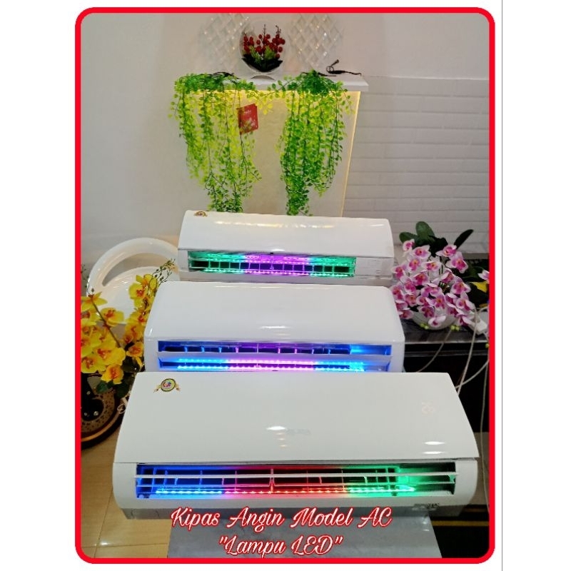 Kipas Angin Model AC 2pk + Lampu LED Rainbow