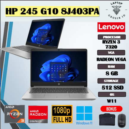 HP 245 G10 RYZEN 3 7320 8GB 512gb 14.0 SLIM BEZEL