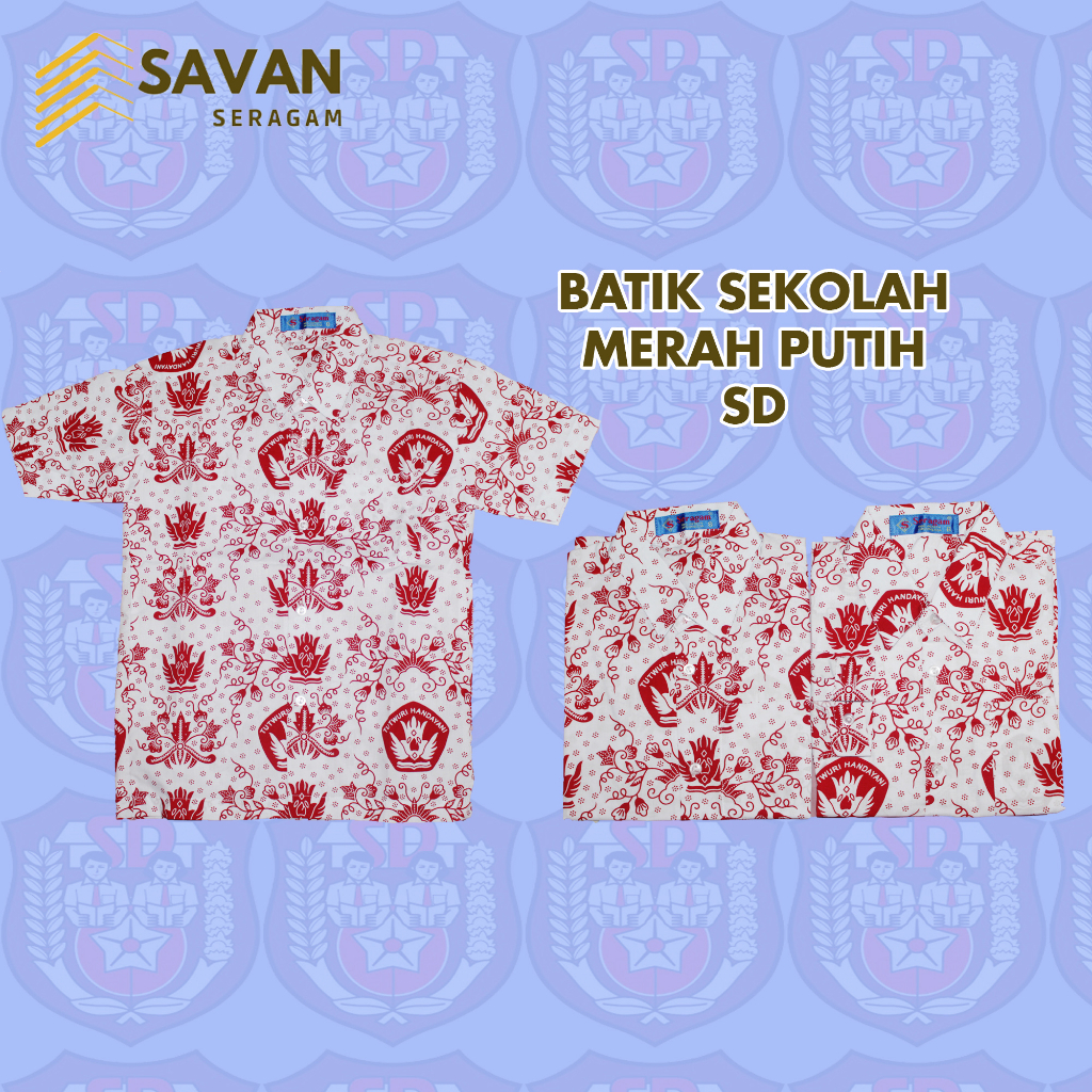 Seragam Sekolah Batik Merah Putih Tut Wuri Handayani SD