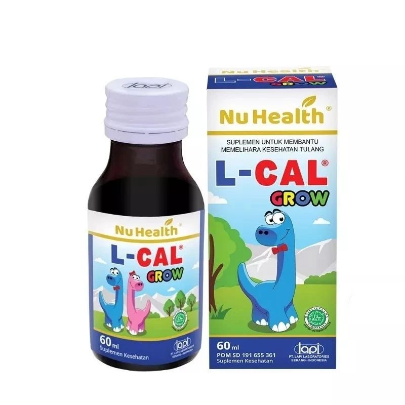 Nu Health L-Cal Grow Vitamin Penambah Tinggi Badan Anak Vitamin D Vitamin K Anak 60ml