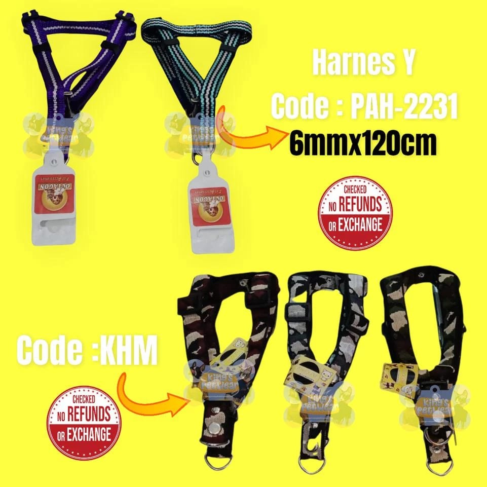 KALUNG HARNES (KHM) / Kalung Harnes / Harnes Untuk Anjing / Harnes Y / Kalung Di Badan / Anjing