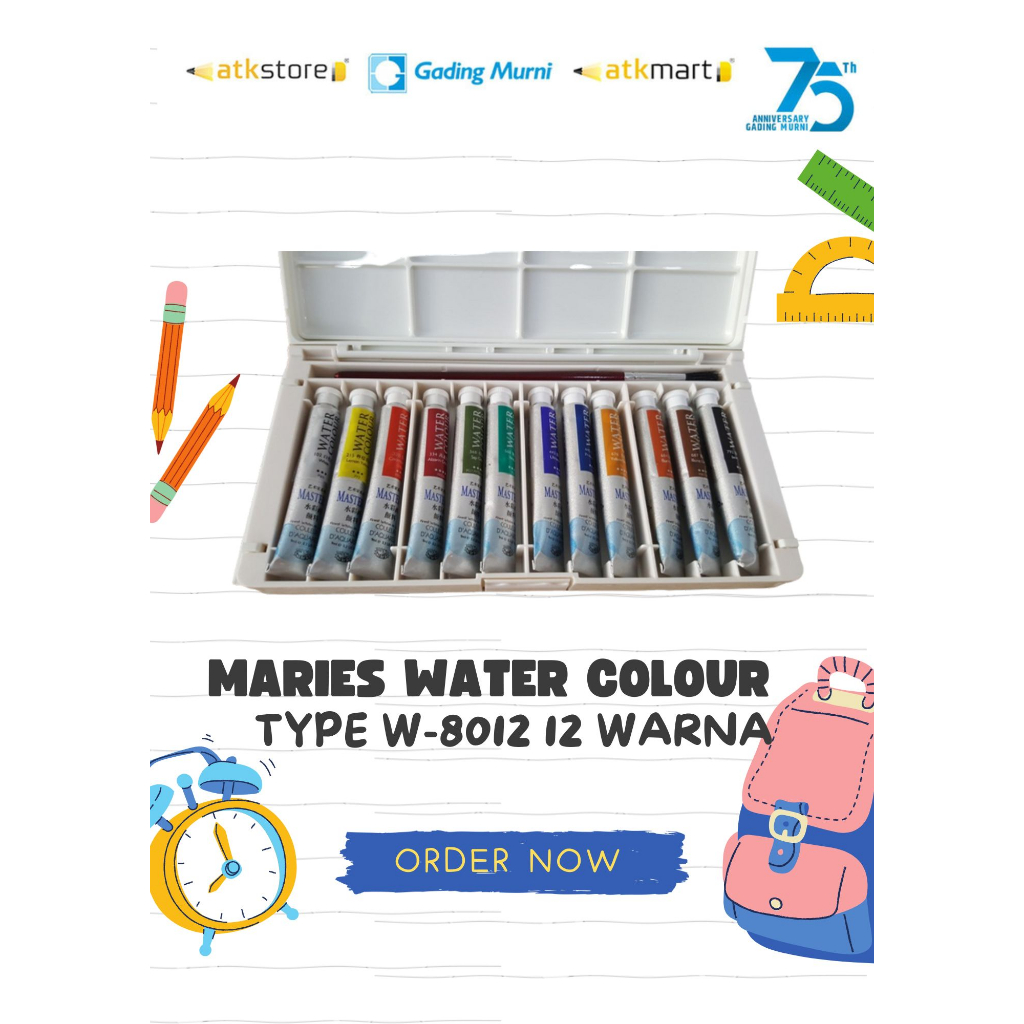 

Maries Water Colour Set TYPE W-8012 12 Warna