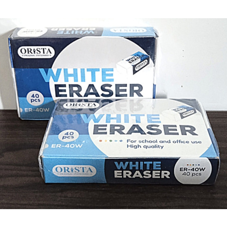 

Perlengkapan Sekolah Orista PengHapus Pencil Putih/Hitam 1pak isi 40pcs 451g