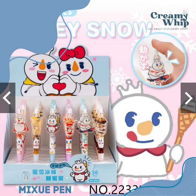 

Bolpoin pen gel MIXUE original Ice Cream Snow King Pena