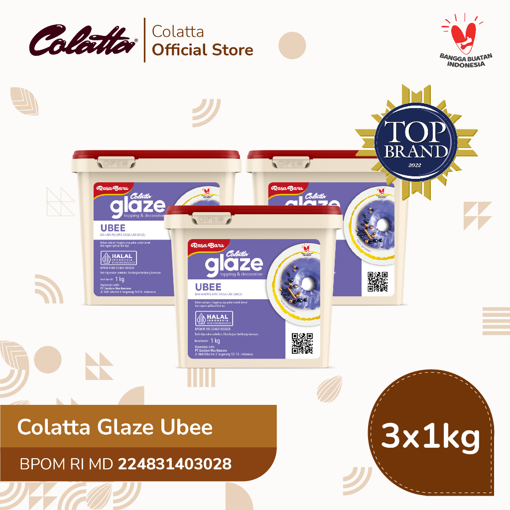 

Bundling Colatta Glaze Ubee - Bahan Pelapis Rasa Ubi 1Kg - 3pcs
