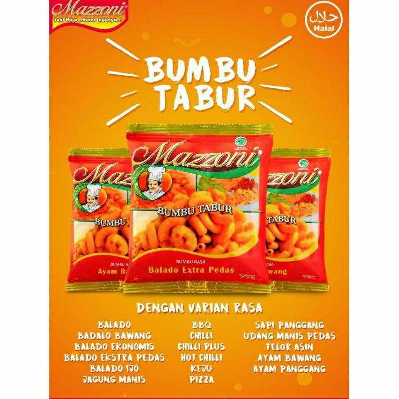 

Mazzoni bumbu tabur 100gr aneka rasa