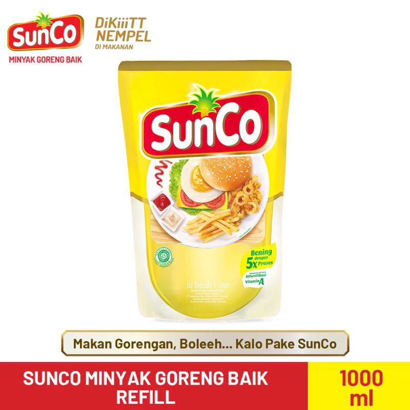 

[ Siap kirim ] Sunco minyak goreng kemasan 1liter / 1000 ml