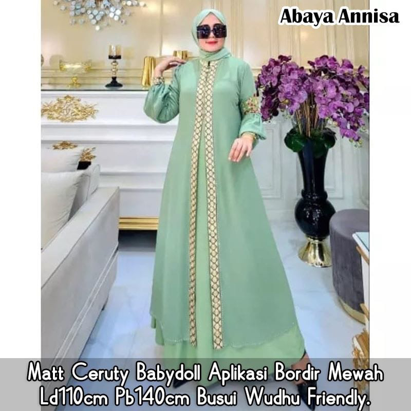 ABAYA ANNISA BORDIR MEWAH gamis wanita