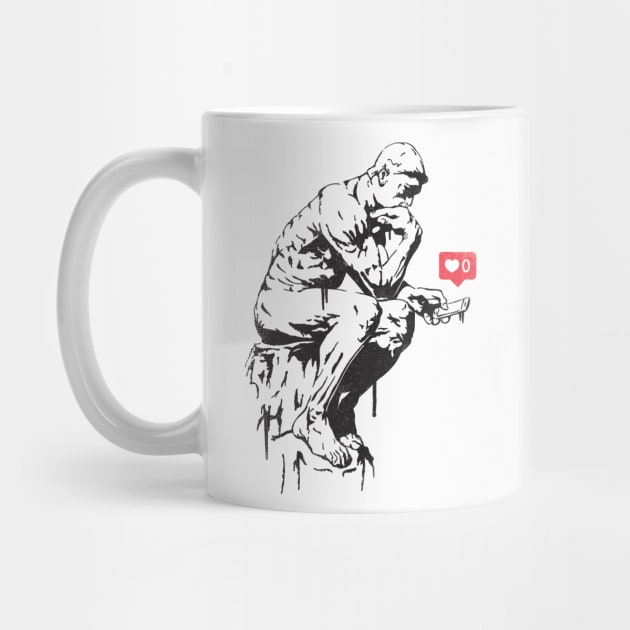 Mug Motif The Thinker Funny Parody by Gammaray