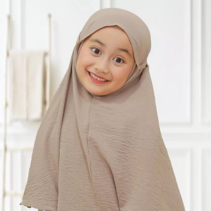 PREMIUM JILBAB BERGO MARYAM TALI ANAK CRINKLE/DIAMOND