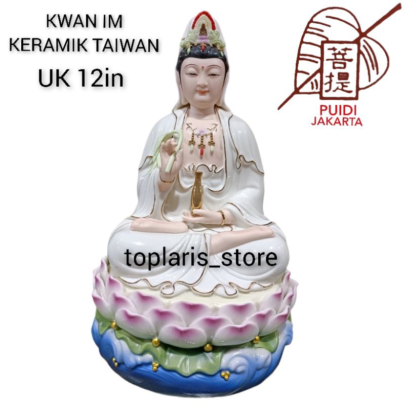Patung Kwan Im Keramik 12in 023