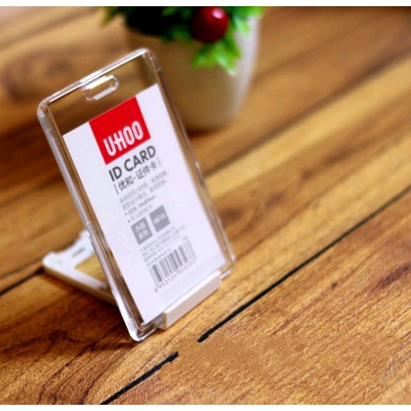 

Card Holder tempat id card akrilik bening 2sisi ekslusif