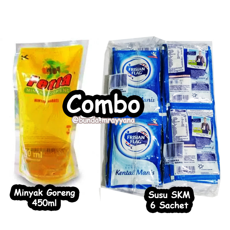 

[add-sembako] COMBO Minyak 450ml dan Susu SKM Frisian Flag 6 Sachet