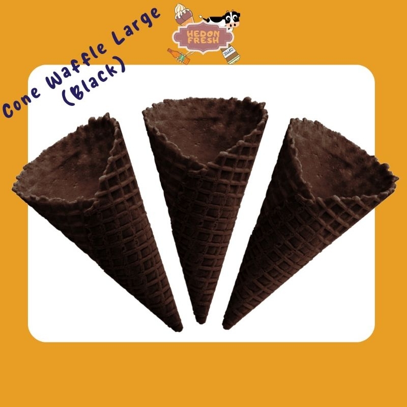 

Cone Waffle Classic Mixue Black 1 renceng 10 pcs
