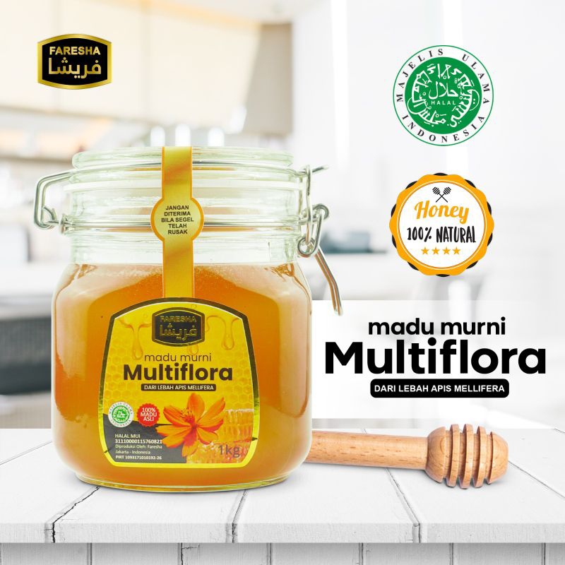 

Madu Murni Asli Multiflora 1kg Faresha