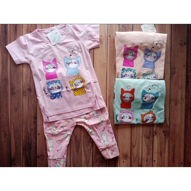 Setelan Anak Perempuan Timmy Girl Cantik Motif Lucu