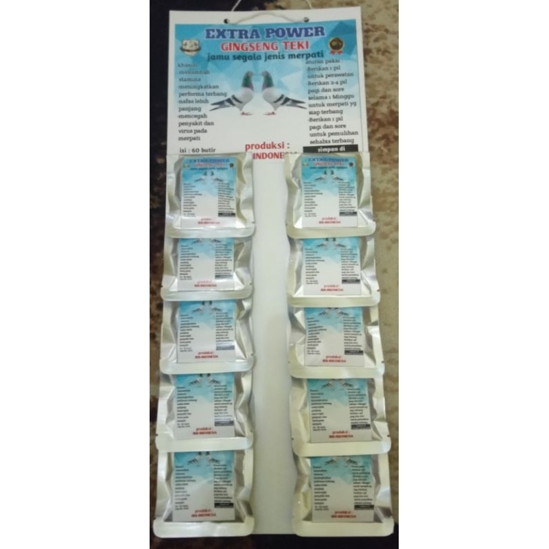 jamu merpati, extra power gingseng teki 1renteng