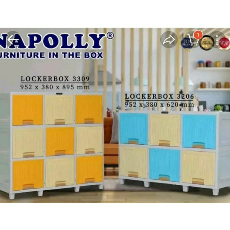 Napolly Locker Box 3 susun/lemari flip Napolly