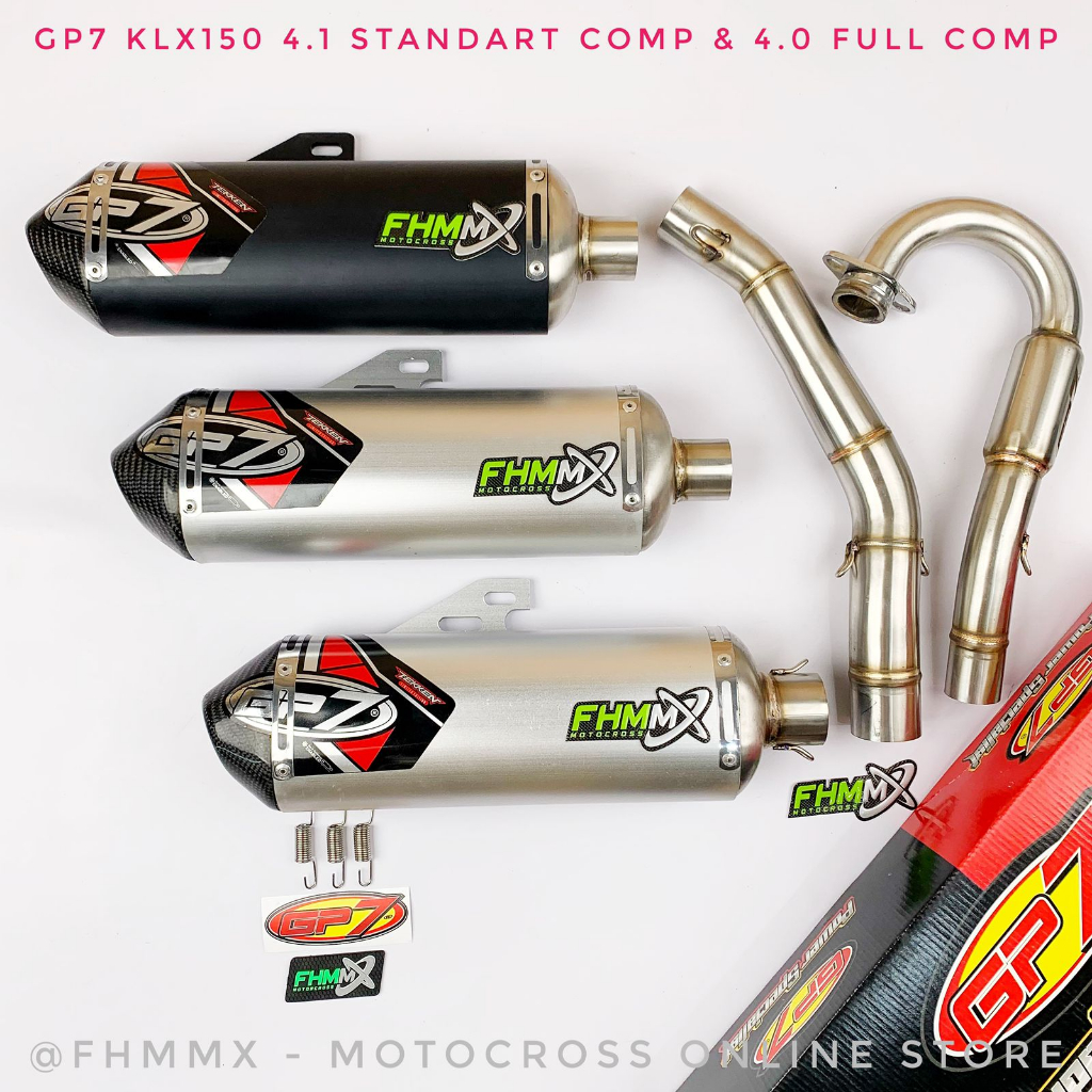 Knalpot GP7 KLX 150 4.1 Standart Comp & 4.0 Full Comp Carbon