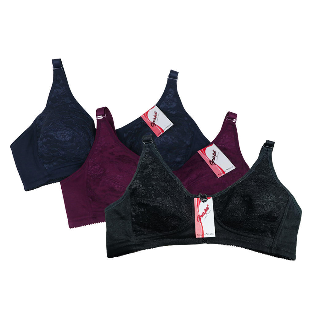Grape - Full Cup Mama Bra Polos Tanpa Kawat Bh Tanpa Busa Dk 129