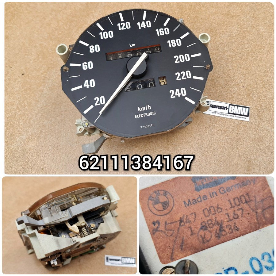 Speedometer Gauge KM/H BMW E34 520i M20 M50 Non Vanos 62111384167
