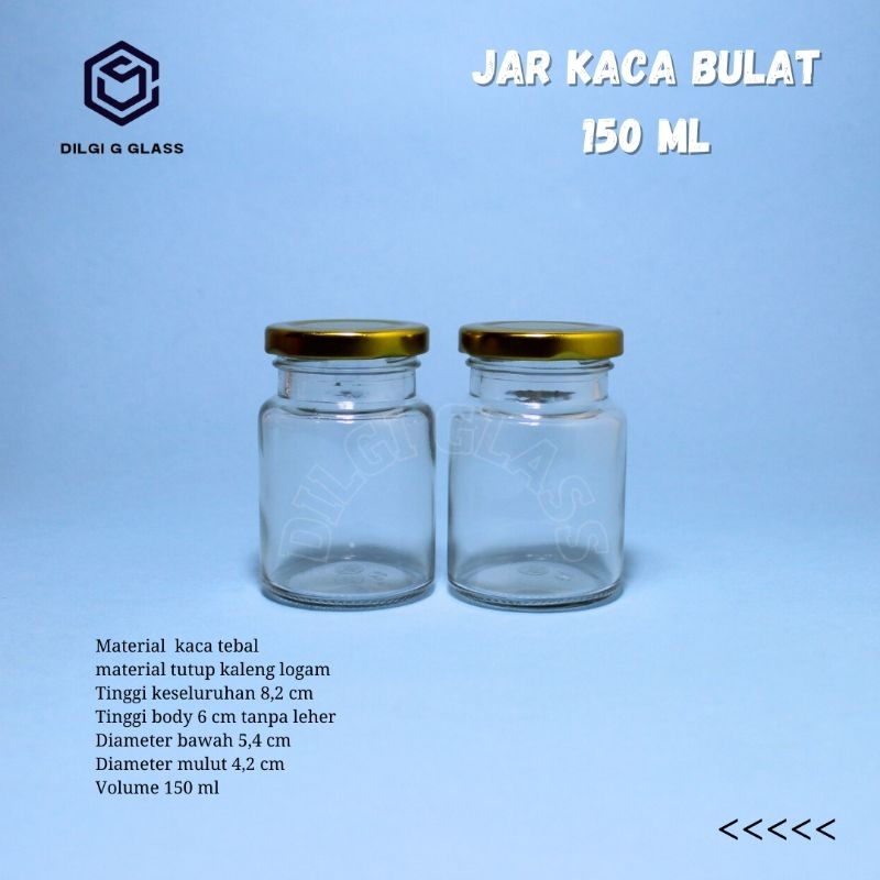 JKB150 botol kaca selai / jar kaca 150ml / jar madu 150ml