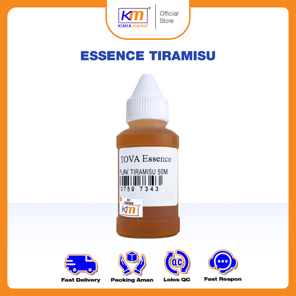 

Essence Makanan/Minuman TOVA flavor Tiramisu 50ml / Perisa Makanan / Penambah Rasa Cair / Perisa Cair Tiramisu / Essen Tiramisu Makanan/Minuman