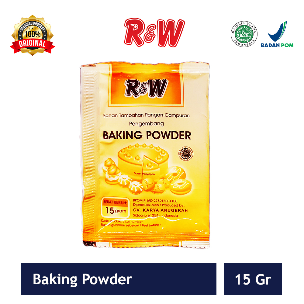 

Baking powder orange R&W RW 15 grm isi 10 sachet pengembang kue